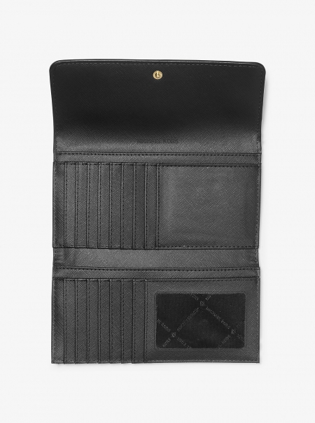 MICHAEL Michael Kors Jet Set Travel Crossgrain Leather Tri-Fold Wallet