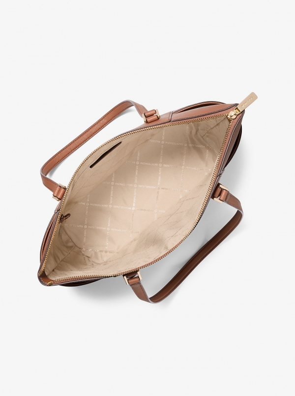 MICHAEL Michael Kors Charlotte Large Saffiano Leather Top-Zip Tote Bag