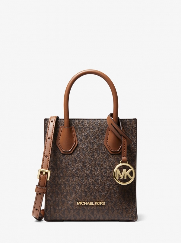 MICHAEL Michael Kors Mercer Extra-Small Logo and Leather Crossbody Bag