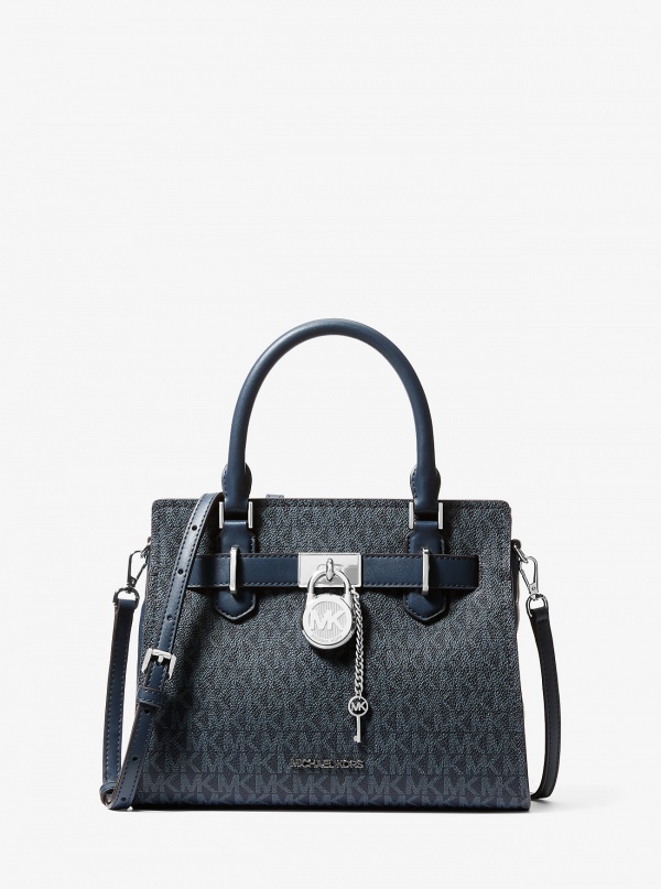 Michael Kors Landon Small Signature Logo Satchel