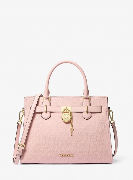 MICHAEL Michael Kors Hamilton Medium Signature Logo Satchel