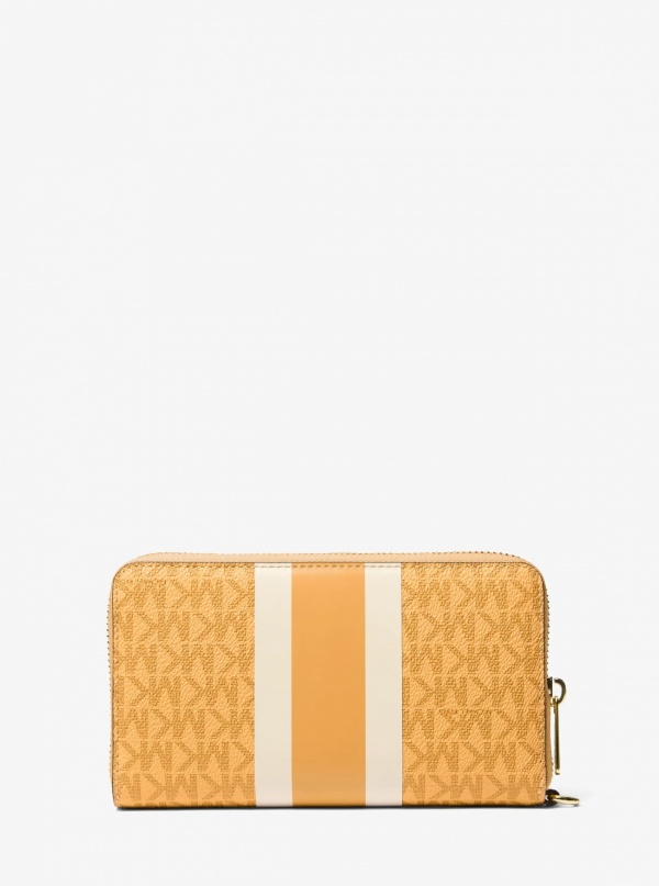 Jet Set Travel Large Striped Signature Logo Smartphone Wallet