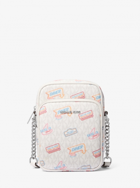 MICHAEL Michael Kors Jet Set Medium Printed Signature Logo Crossbody Bag