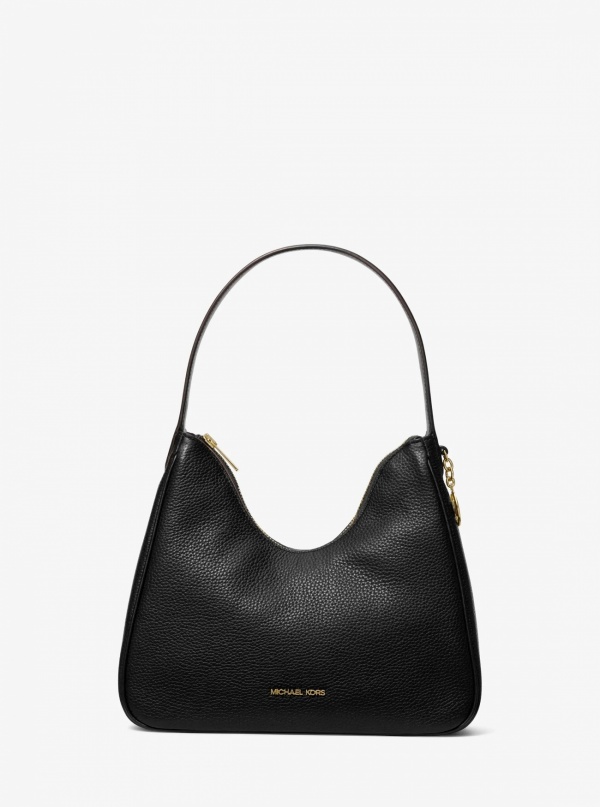 Nayla Small Pebbled Leather Hobo Shoulder Bag