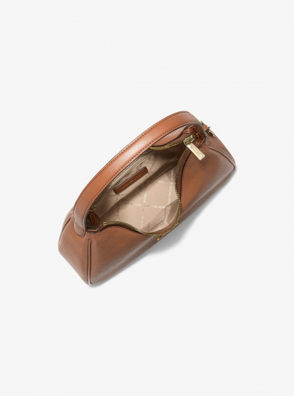 Nayla Small Pebbled Leather Hobo Shoulder Bag