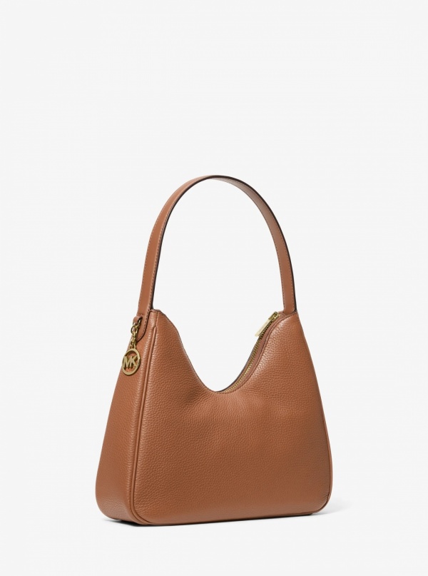Nayla Small Pebbled Leather Hobo Shoulder Bag