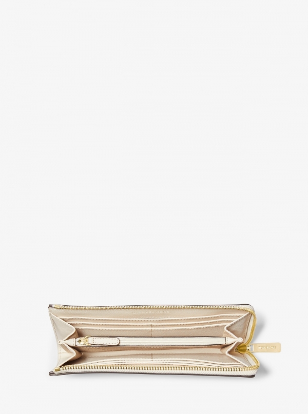 MICHAEL Michael Kors Jet Set Travel Large Saffiano Leather Quarter-Zip Wallet