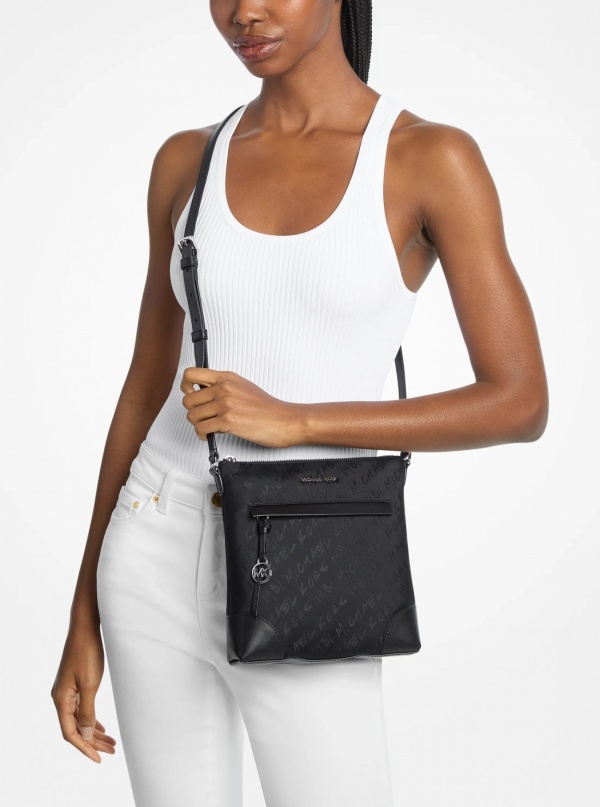 Prescott Small Logo Printed Nylon Crossbody Bag