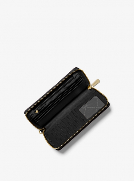 MICHAEL Michael Kors Jet Set Travel Large Pebbled Leather Wristlet