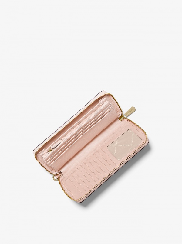 MICHAEL Michael Kors Jet Set Travel Large Pebbled Leather Wristlet