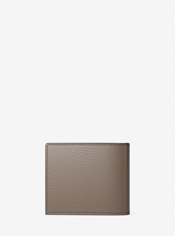 Michael Kors Mens Pebbled Leather Billfold Wallet and Signature Logo Card Case Gift Set