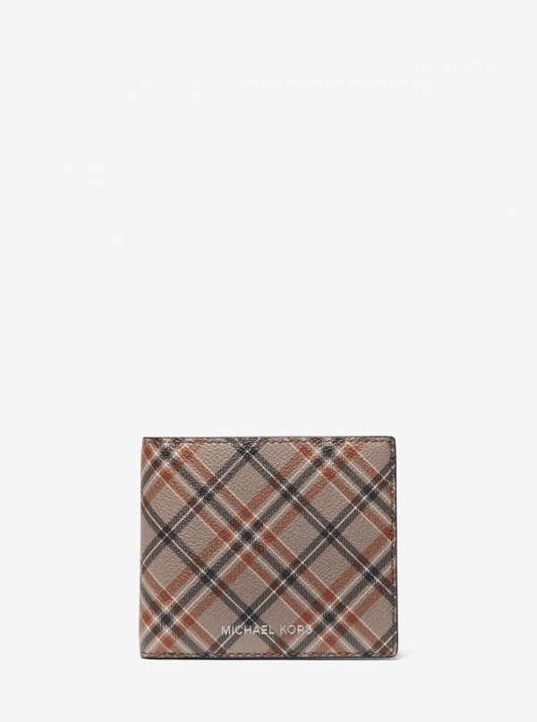 Michael Kors Mens Cooper Plaid Print Wallet