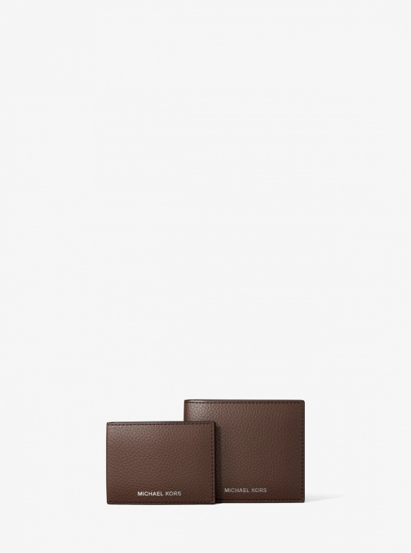 Michael Kors Mens Cooper Pebbled Leather Billfold Wallet With Passcase