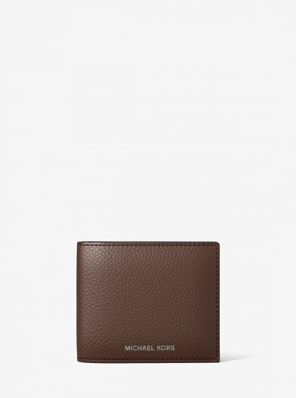 Michael Kors Mens Cooper Pebbled Leather Billfold Wallet With Passcase