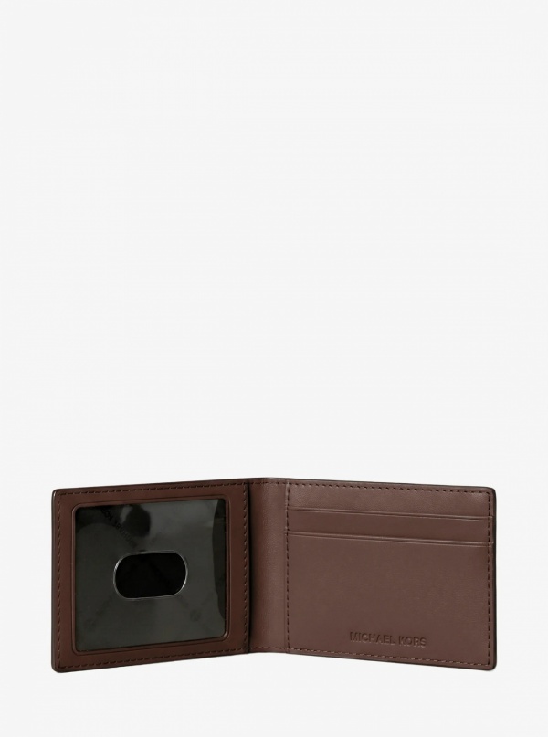 Michael Kors Mens Cooper Pebbled Leather Billfold Wallet With Passcase
