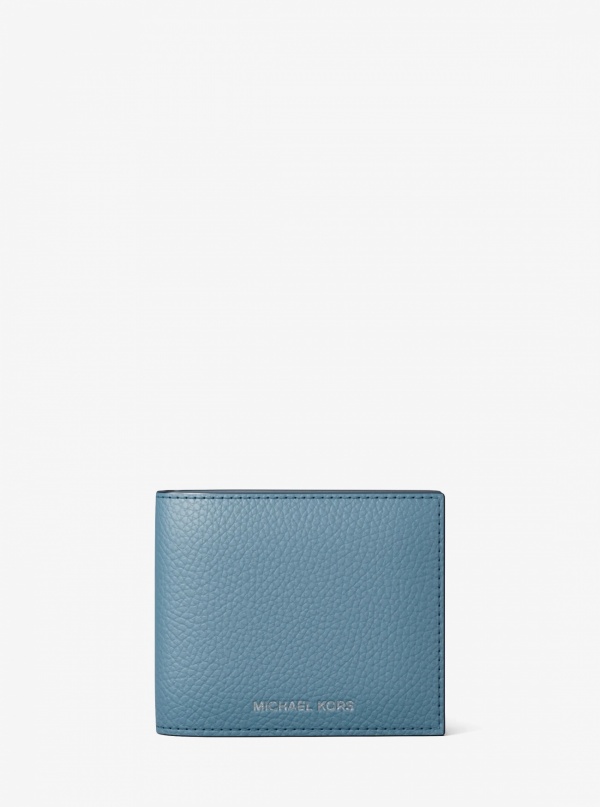 Michael Kors Mens Cooper Pebbled Leather Billfold Wallet With Passcase