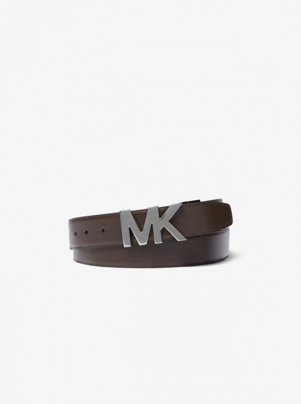 Michael Kors Mens Reversible Signature Logo and Leather Belt