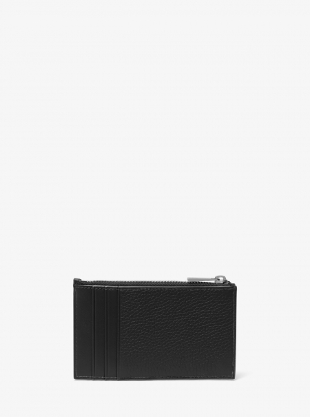 Michael Kors Mens Cooper Slim Pebbled Leather Zip Wallet