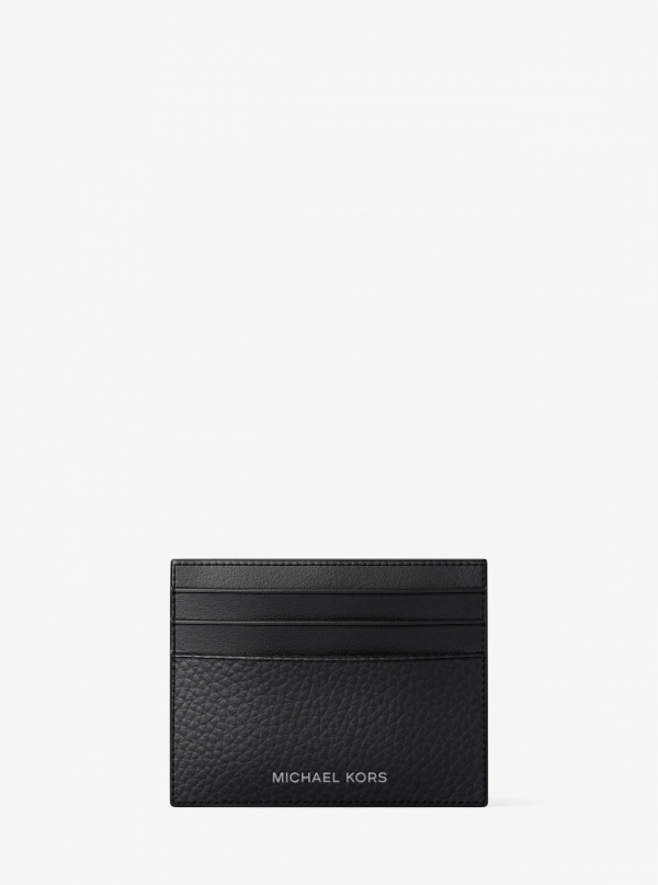 Michael Kors Mens Cooper Pebbled Leather Card Case