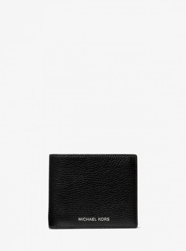 Michael Kors Mens Cooper Pebbled Leather Billfold Wallet With Coin Pouch