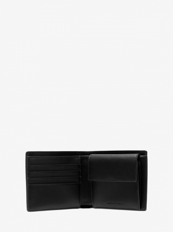 Michael Kors Mens Cooper Pebbled Leather Billfold Wallet With Coin Pouch