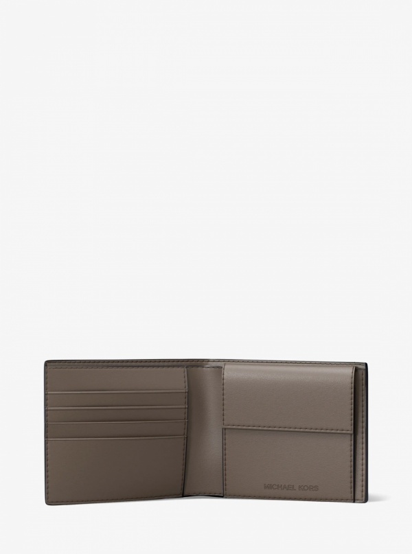 Michael Kors Mens Cooper Pebbled Leather Billfold Wallet With Coin Pouch