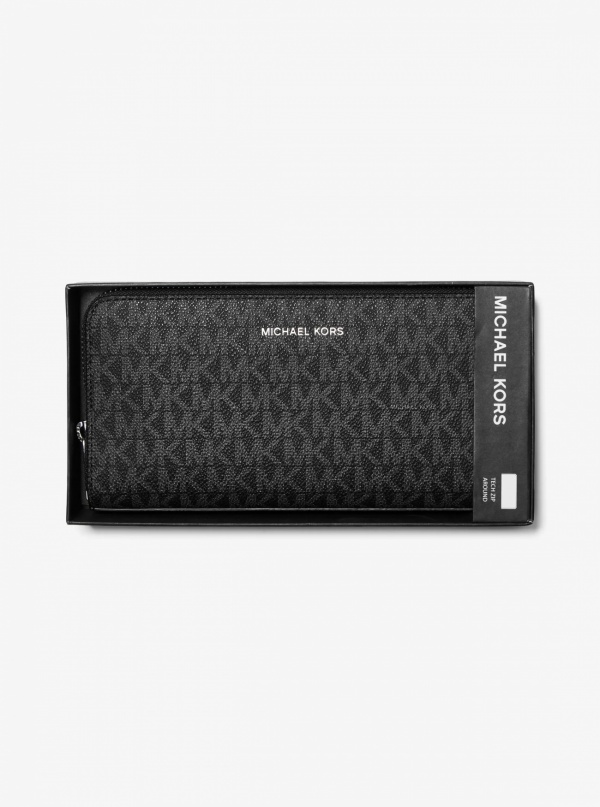 Michael Kors Mens Cooper Logo Zip-Around Wallet