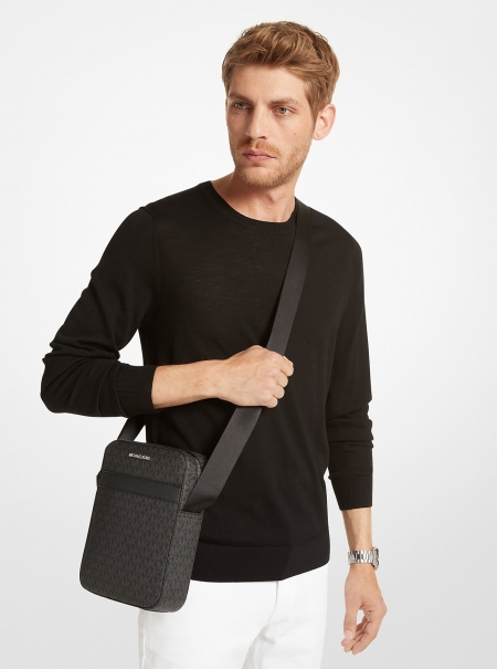 Michael Kors Mens Cooper Signature Logo Flight Bag