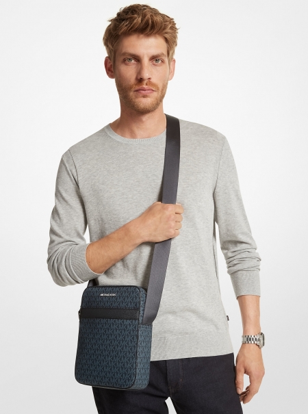 Michael Kors Mens Cooper Signature Logo Flight Bag