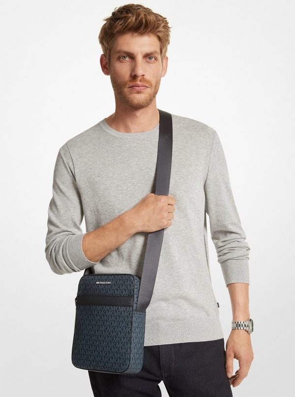 Michael Kors Mens Cooper Signature Logo Flight Bag
