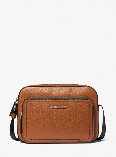 Michael Kors Mens Cooper Pebbled Leather Utility Crossbody Bag