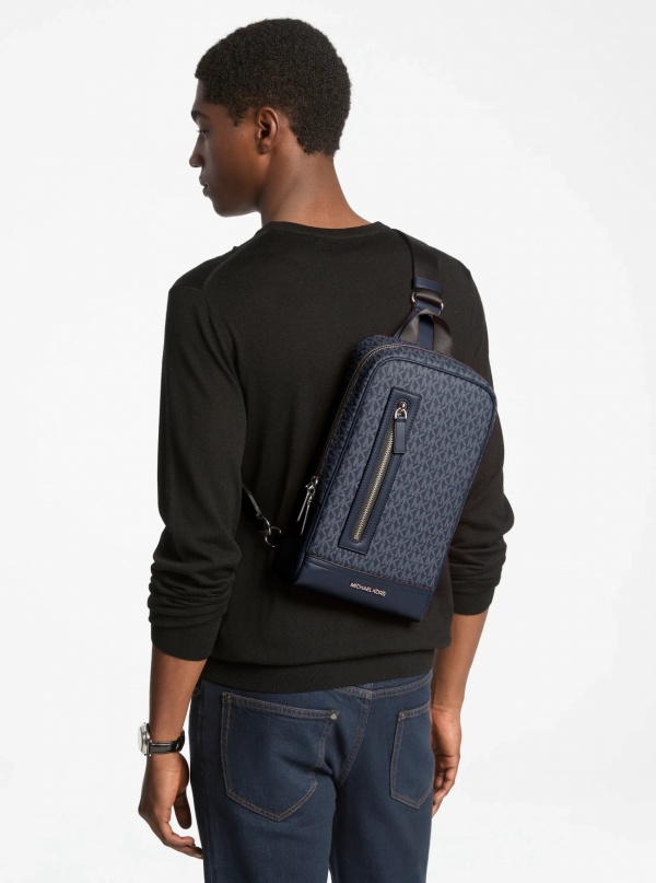 Michael Kors Mens Cooper Signature Logo Sling Pack