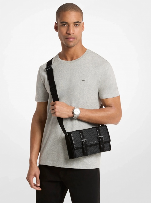 Michael Kors Mens Cooper Signature Logo Trunk Crossbody Bag