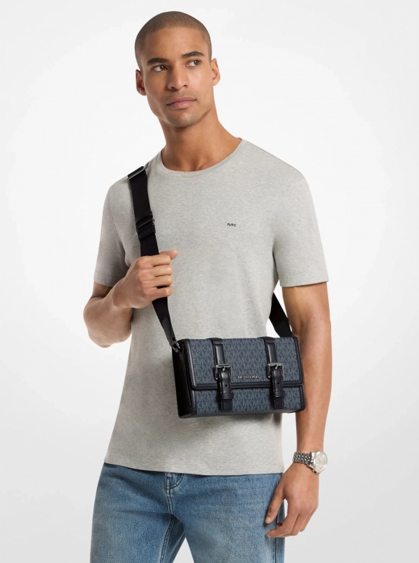 Michael Kors Mens Cooper Signature Logo Trunk Crossbody Bag