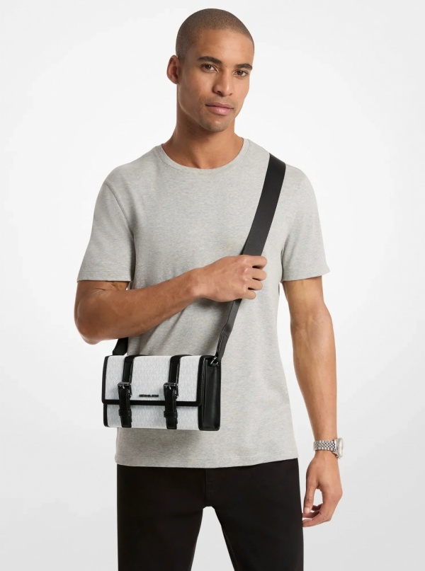 Michael Kors Mens Cooper Signature Logo Trunk Crossbody Bag