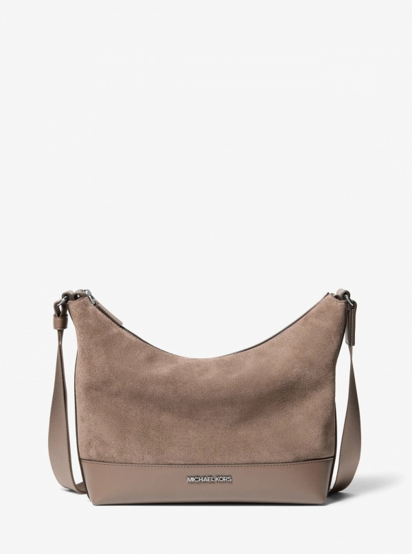 Michael Kors Mens Cooper Suede Crossbody Bag
