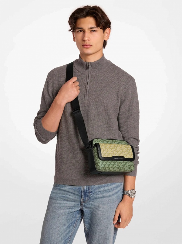 Michael Kors Mens Cooper Medium Signature Logo Camera Bag