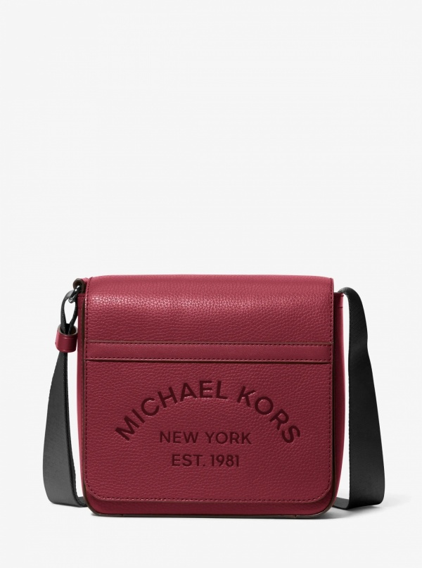 Michael Kors Mens Cooper Pebbled Leather Crossbody Bag