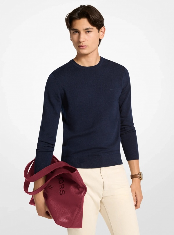 Michael Kors Mens Cooper Small Logo Embossed Tote Bag