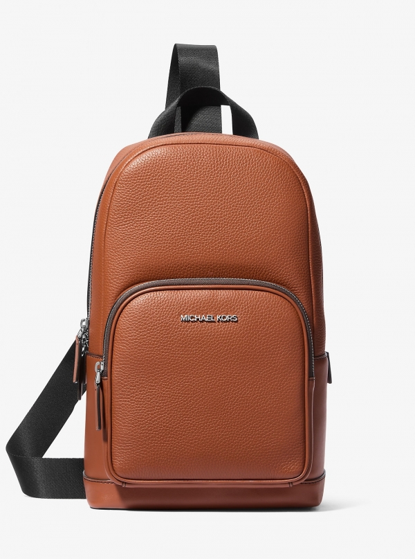 Michael Kors Mens Cooper Pebbled Leather Sling Pack