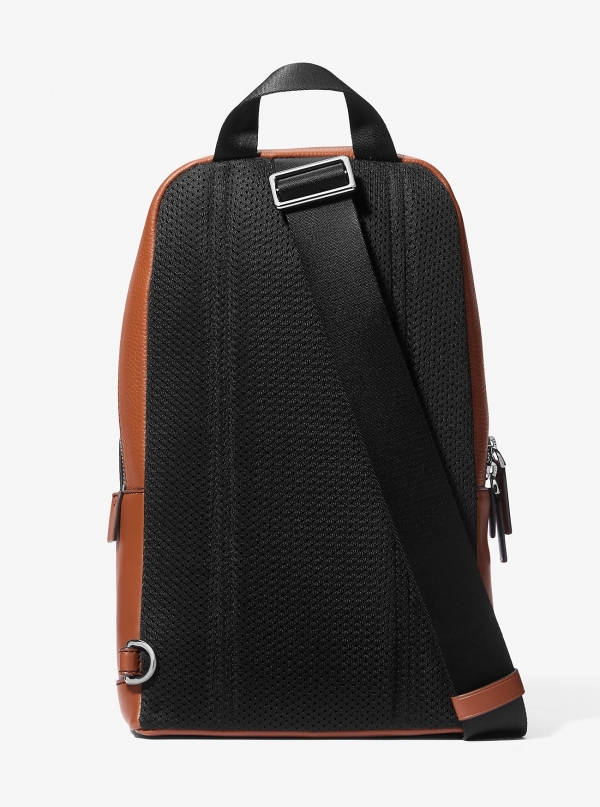 Michael Kors Mens Cooper Pebbled Leather Sling Pack