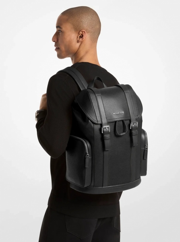 Michael Kors Mens Cooper Pebbled Leather Backpack