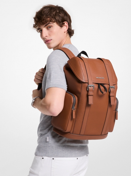 Michael Kors Mens Cooper Pebbled Leather Backpack