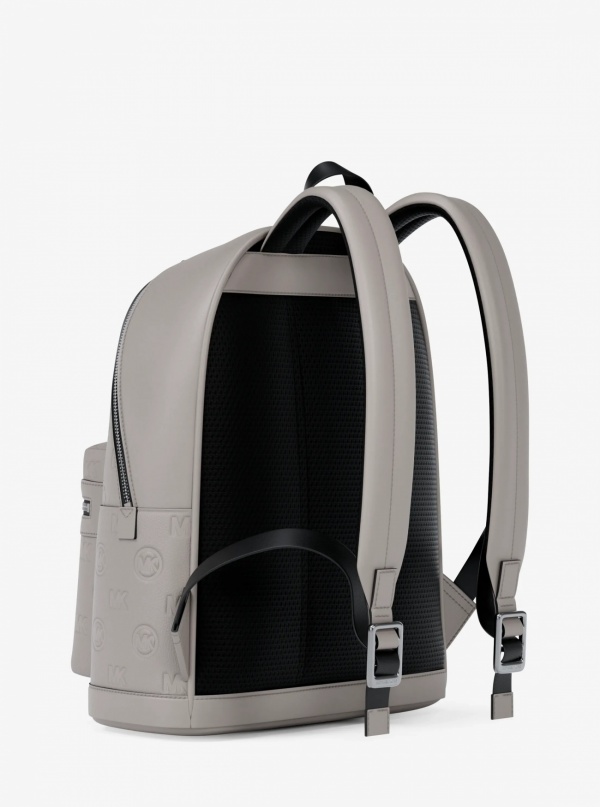 Michael Kors Mens Cooper Medium Logo Debossed Dome Backpack