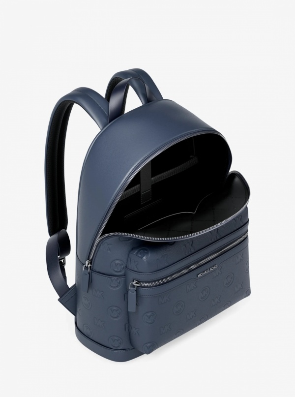 Michael Kors Mens Cooper Medium Logo Debossed Dome Backpack