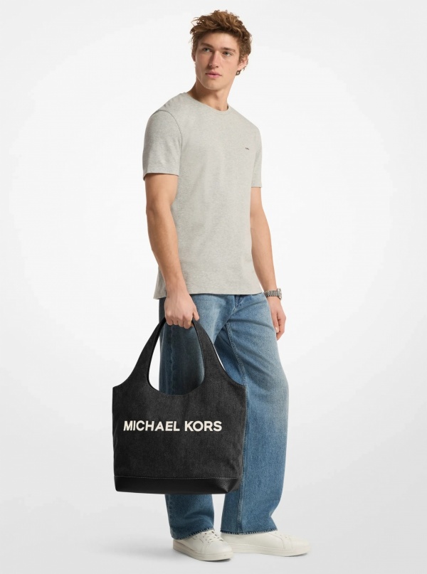 Michael Kors Mens Cooper Medium Denim Tote Bag