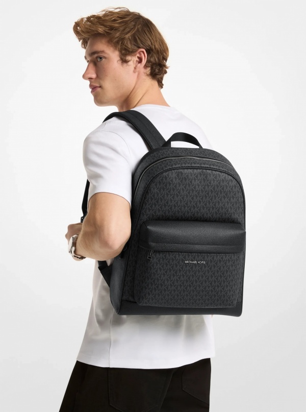 Michael Kors Mens Pacey Medium Signature Logo Backpack