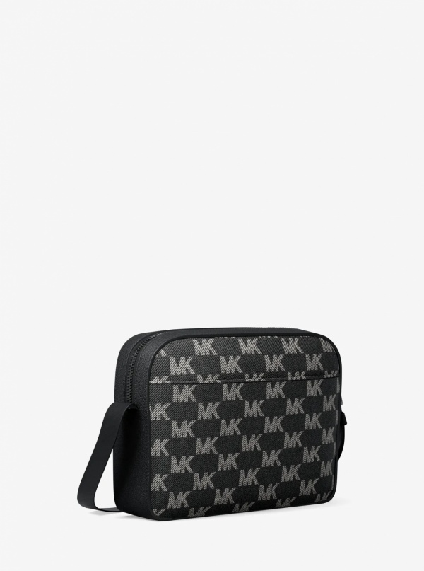 Michael Kors Mens Cooper Logo Jacquard Denim Flight Bag