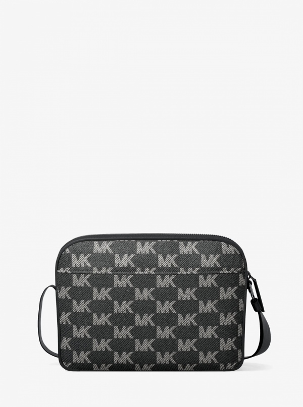 Michael Kors Mens Cooper Logo Jacquard Denim Flight Bag