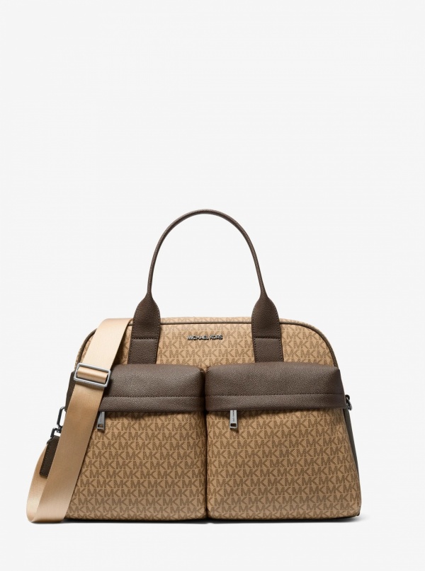 Michael Kors Mens Pacey Medium Signature Logo Bowling Bag